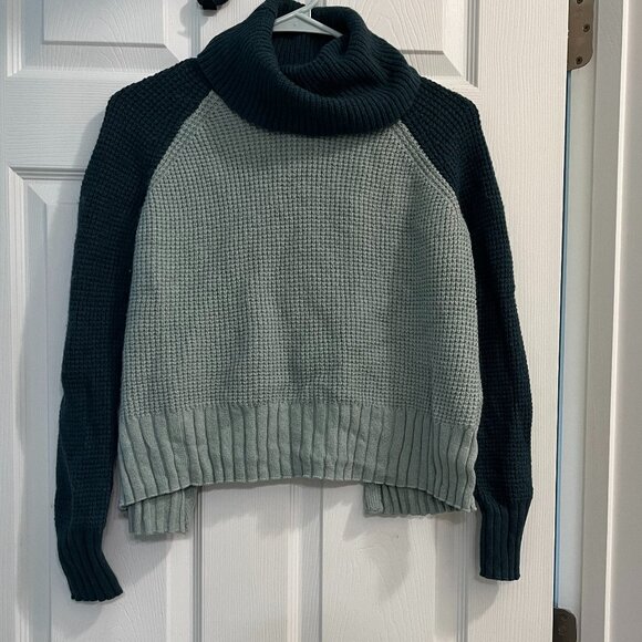 Madewell *Eastbrook* Colorblock Turtleneck | Cross-Back | XXS Cotton-Merino Yarn - Picture 3 of 13